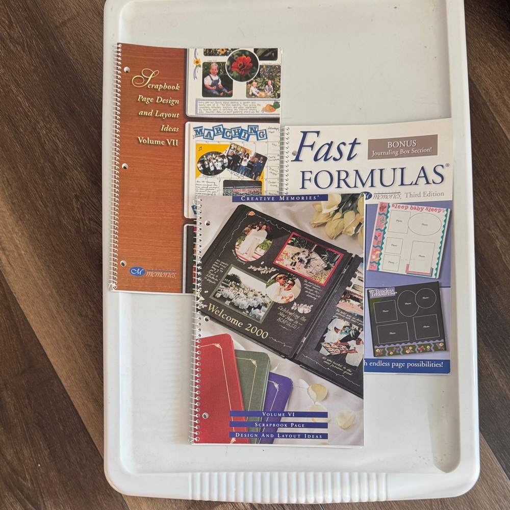 Creative Memories Scrapbooking Guides with Red and Blue Accents